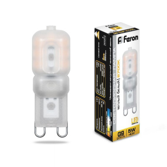 Светодиодная лампа Feron G9 5W 2700K 25636