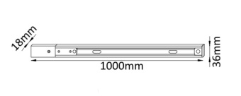 Шинопровод однофазный Crystal Lux CLT 0.11 01 L1000 WH