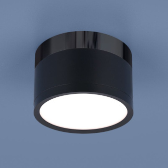 Накладной акцентный светодиодный светильник DLR029 10W 4200K черный матовый/черный хром 10W 4690389122019