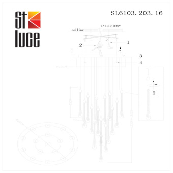 Подвесной светильник ST Luce Faenza SL6103.203.16