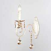Настенный светильник Eurosvet Ravenna 10104/1 белый с золотом/тонированный хрусталь Strotskis
