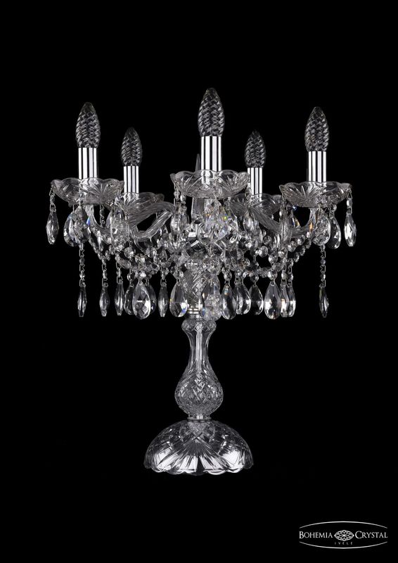 Настольная лампа Bohemia Ivele Crystal 1413L/5/141-47 Ni