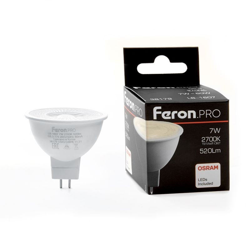 Светодиодная лампа Feron 38179 G5.3 7W белый, теплый