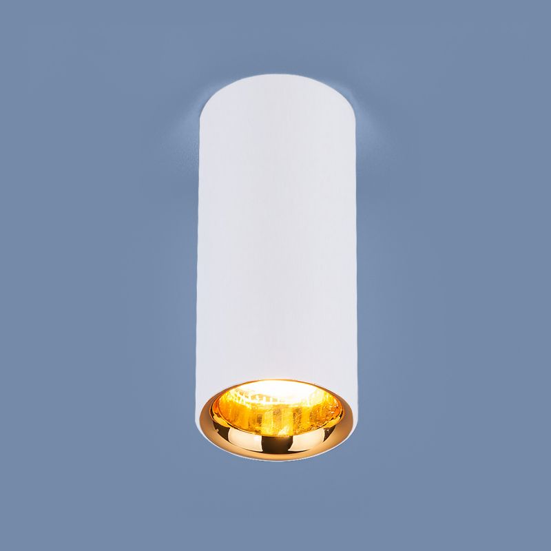 Накладной акцентный светодиодный светильник DLR030 12W 4200K белый матовый/золото 12W 4690389122026