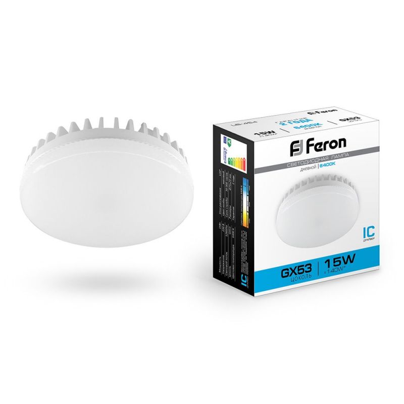 Светодиодная лампа Feron GX53 15W 6400K 25869