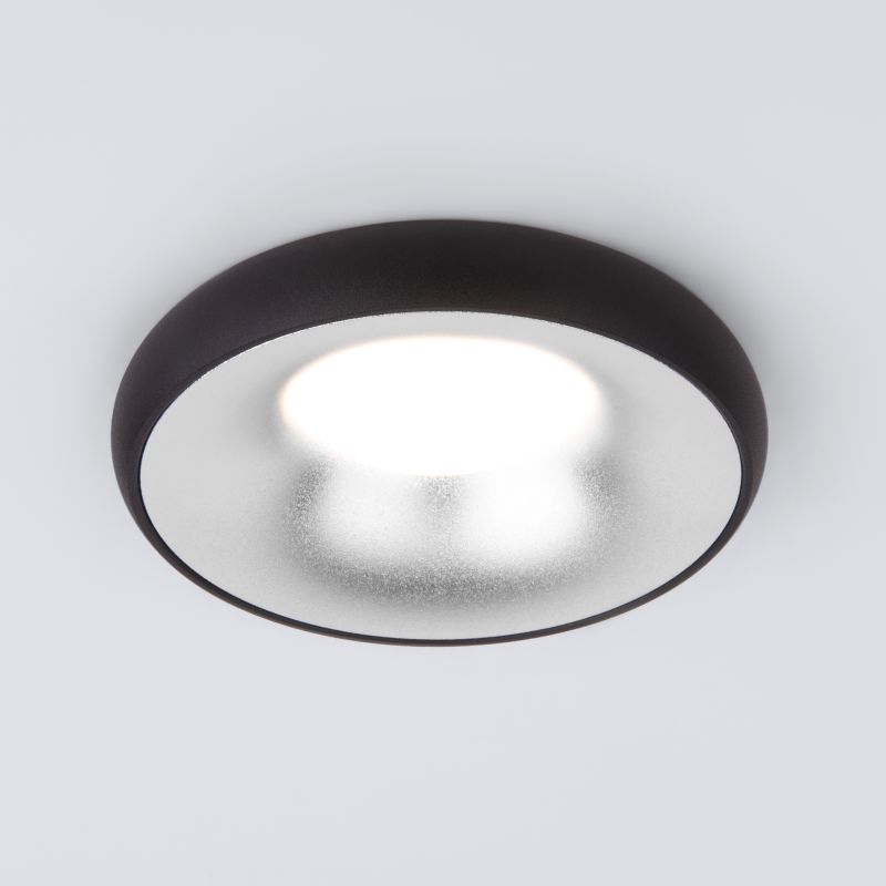 Встраиваемый точечный светильник Elektrostandard 118 MR16  черный, серебро
