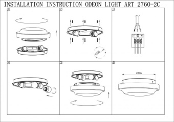 Настенно-потолочный светильник влагозащищённый Odeon Light Tavoy 2760/2C