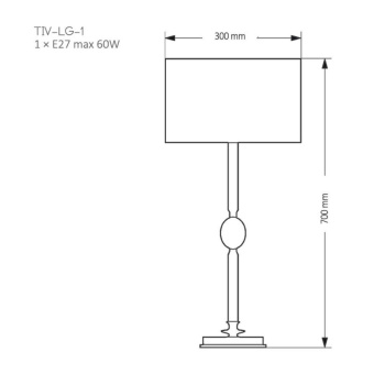 Настольная лампа Kutek TIVOLI TIV-LN-1(N)