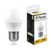 Светодиодная лампа Feron E27 9W 2700K 25804
