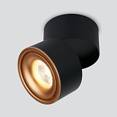 Накладной светодиодный светильник DLR031 15W 4200K 3100 черный матовый/золото 15W 4690389152788