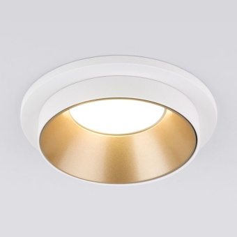 Встраиваемый точечный светильник Elektrostandard 113 MR16  белый, золото
