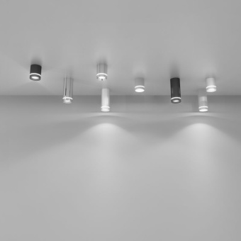 Накладной акцентный светодиодный светильник DLR022 12W 4200K белый матовый 12W 4690389102974