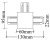 Соединитель Т-образный (однофазный) для встраиваемого шинопровода Crystal Lux CLT 0.2211 02 BL
