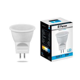 Светодиодная лампа Feron G5.3 3W 6400K 25553