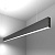 Линейный светодиодный подвесной двусторонний светильник 128см 50Вт 6500К черная шагрень 101-200-40-128