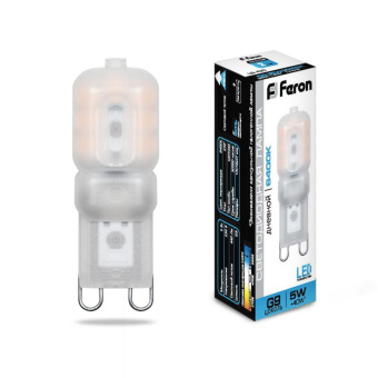Светодиодная лампа Feron G9 5W 6400K 25638