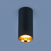 Накладной акцентный светодиодный светильник DLR030 12W 4200K черный матовый/золото 12W 4690389122033
