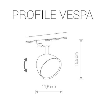 Светильник для трековой системы PROFILE VESPA 9323