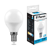 Светодиодная лампа Feron E14 7W 6400K 25480