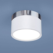 Накладной акцентный светодиодный светильник DLR029 10W 4200K белый матовый/хром 10W 4690389122002