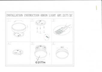 Светильник настенно-потолочный для ванны Odeon Light Yun 2177/2C